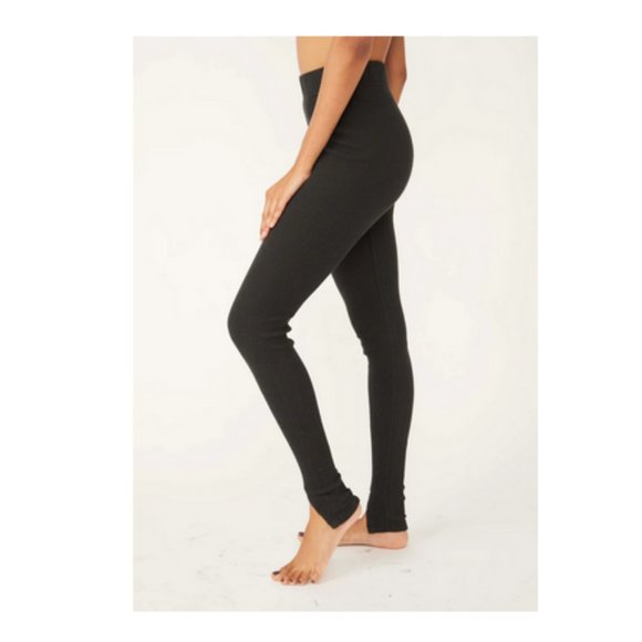 Brand New With Tags- free people leggings (long johns) with slit detail in black - Picture 2 of 3